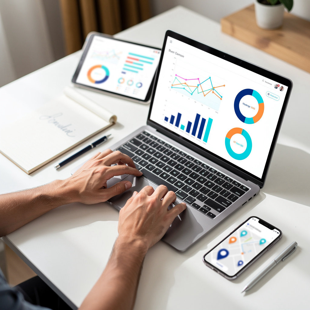 Zynthix Solution SEO services analytics dashboard showing search rankings and local visibility metrics for Buffalo, WY businesses